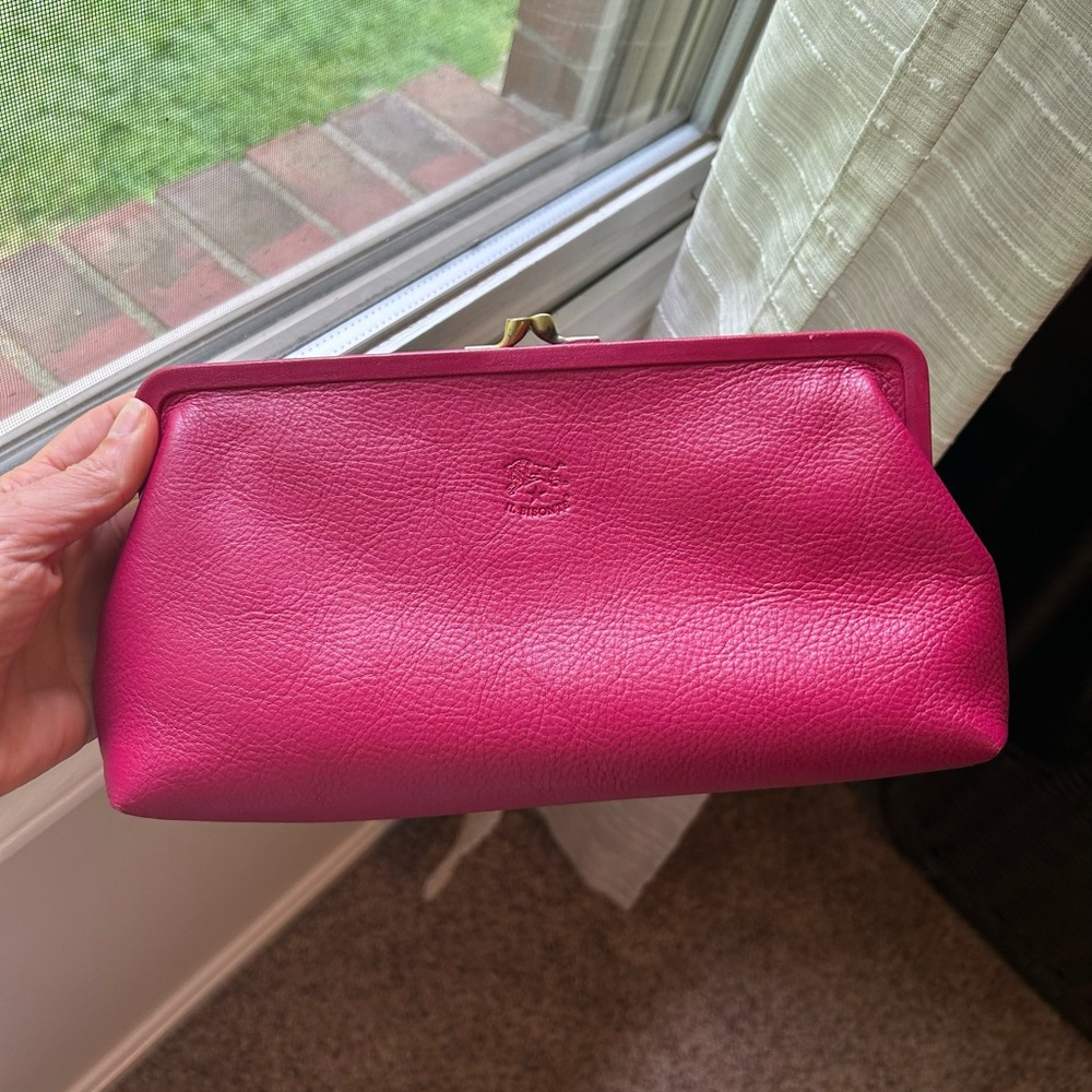 Il Bisonte Pink Leather Clutch, NWOT